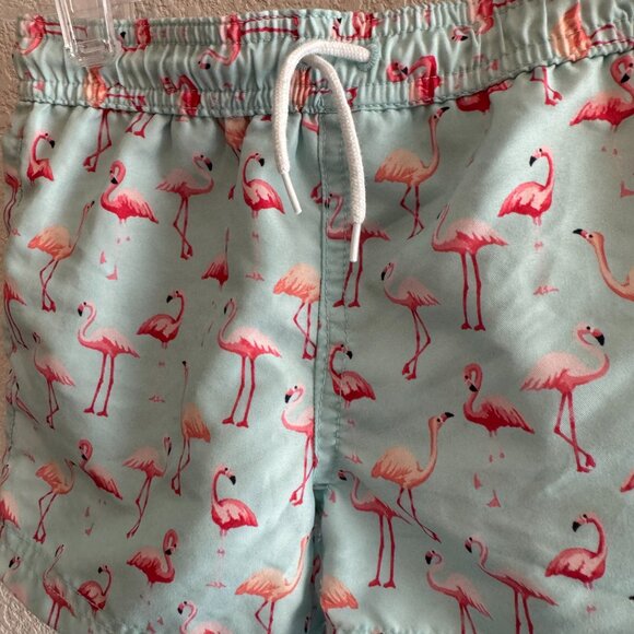Janie & Jack flamingo teal swimsuit - Picture 2 of 5